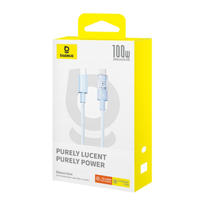 Dátový a nabíjací kábel USB-C - USB-C Baseus Gem, 100W, 2m, Modrý P10373000311-01