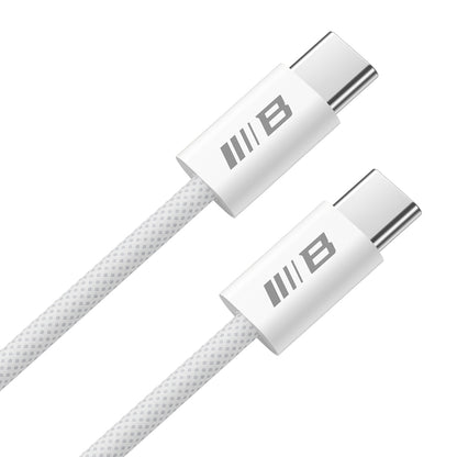 Dátový a nabíjací kábel USB-C - USB-C Blueo, 100W, 1.2m, Biela