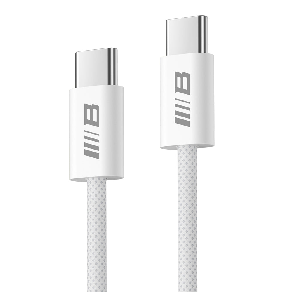 Dátový a nabíjací kábel USB-C - USB-C Blueo, 100W, 1.2m, Biela