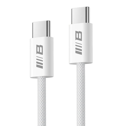 Dátový a nabíjací kábel USB-C - USB-C Blueo, 100W, 1.2m, Biela