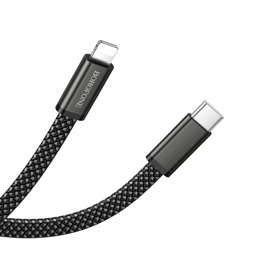 USB-C dátový a nabíjací kábel - USB-C Borofone BX124 Peace, 30W, 1m, čierny