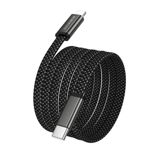 USB-C dátový a nabíjací kábel - USB-C Borofone BX124 Peace, 30W, 1m, čierny
