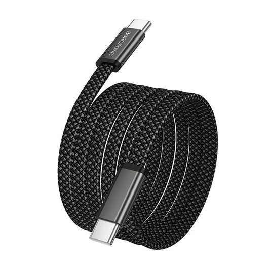 USB-C dátový a nabíjací kábel - USB-C Borofone BX124 Peace, 60W, 1m, čierny