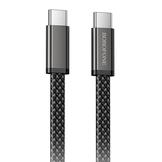 USB-C dátový a nabíjací kábel - USB-C Borofone BX124 Peace, 60W, 1m, čierny