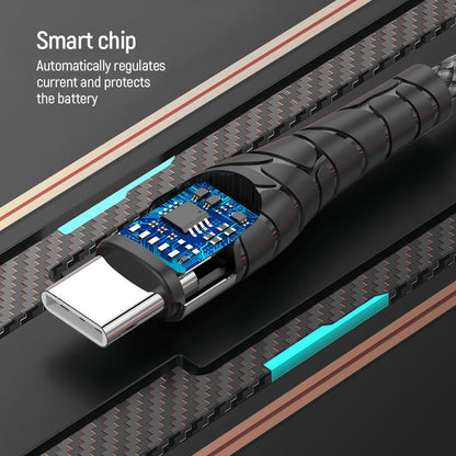 Dátový a nabíjací kábel USB-C - USB-C ColorWay CW-CBPDCC040, 65W, 1m, Sivý