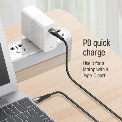 Dátový a nabíjací kábel USB-C - USB-C ColorWay CW-CBPDCC040, 65W, 1m, Sivý