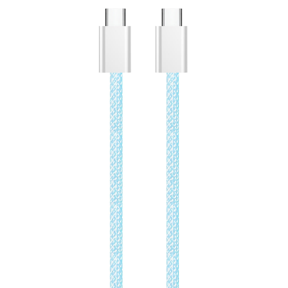 Dátový a nabíjací kábel USB-C - USB-C ColorWay CW-CBPDCC061, 60W, 1m, Modrý