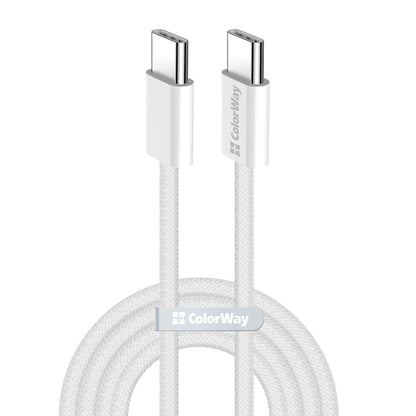 Dátový a nabíjací kábel USB-C - USB-C ColorWay CW-CBPDCC061, 60W, 1m, sivý