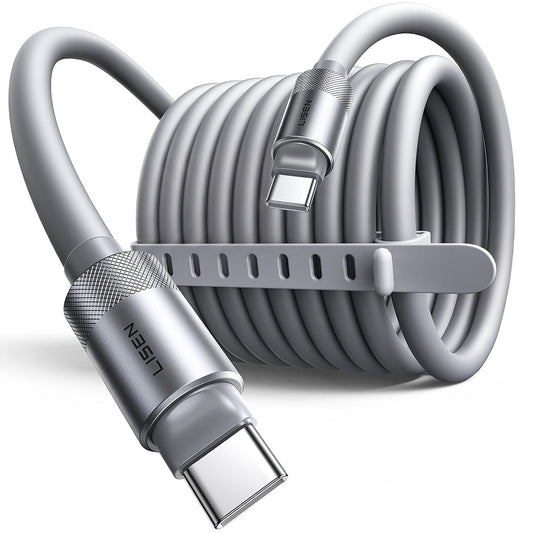 Dátový a nabíjací kábel USB-C - USB-C Lisen L115, 100W, 3m, sivý YL0126010031