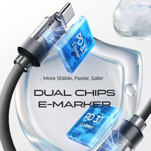 Dátový a nabíjací kábel USB-C - USB-C Lisen L115, 100W, 3m, sivý YL0126010031