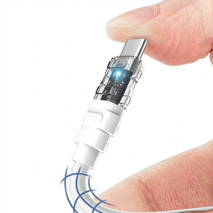 Dátový a nabíjací kábel USB-C - USB-C Lito LD05, 60W, 1m, Biela