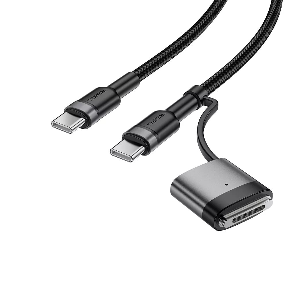 Nabíjací kábel Acefast, USB-C - USB-C / MagSafe 3, 240W, 1.2m, čierny