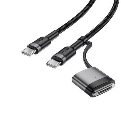 Nabíjací kábel Acefast, USB-C - USB-C / MagSafe 3, 240W, 1.2m, čierny
