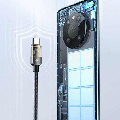 Dátový a nabíjací kábel USB-C - USB-C McDodo CA-2840 Auto Power Off, 100W, 1.2m, čierny