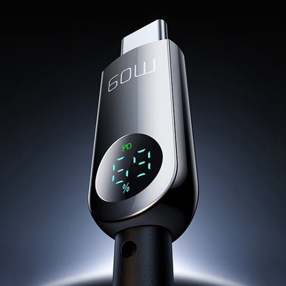 Dátový a nabíjací kábel USB-C - USB-C McDodo CA-4780 Display, 60W, 1.2m, čierny