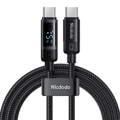 Dátový a nabíjací kábel USB-C - USB-C McDodo CA-5780 Bat Display, 60W, 1.2m, Čierny