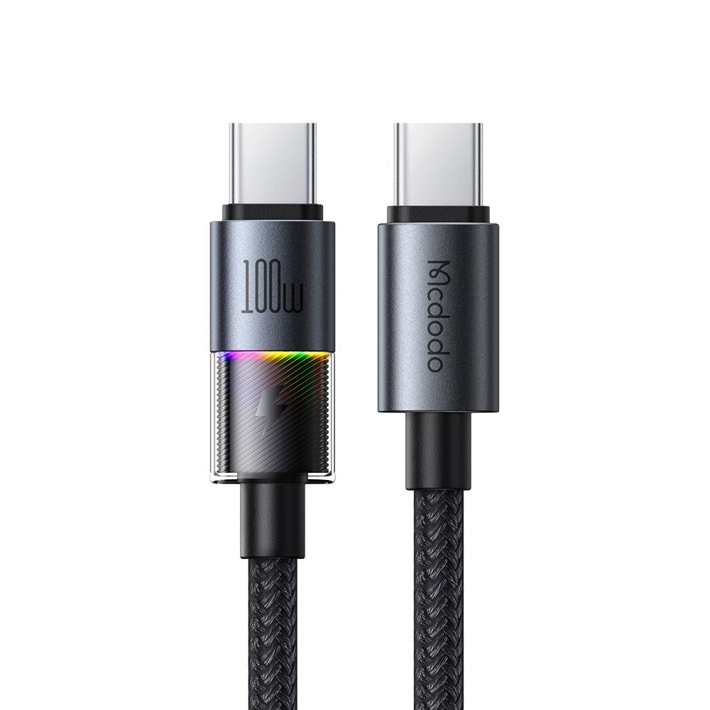 Dátový a nabíjací kábel USB-C - USB-C McDodo CA-8200 Colorful, 100W, 1.2m, Čierny