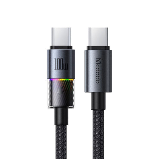 Dátový a nabíjací kábel USB-C - USB-C McDodo CA-8200 Colorful, 100W, 1.2m, Čierny