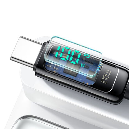 Dátový a nabíjací kábel USB-C - USB-C McDodo CA-8820 Display, 100W, 1.2m, Čierny