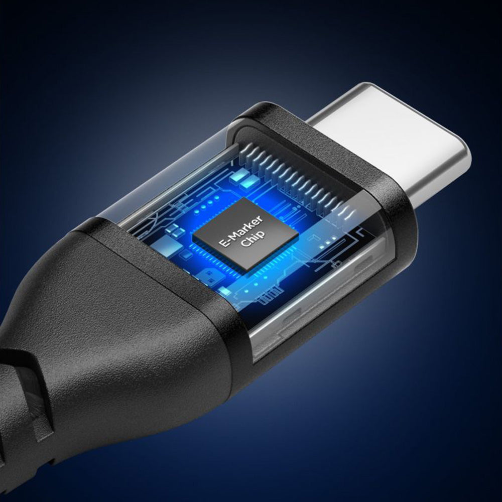Dátový a nabíjací kábel USB-C - USB-C Spigen EB10010CCA, 100W, 1m, Čierny ACA11103