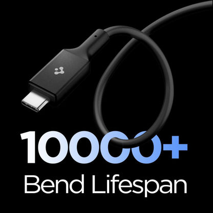Dátový a nabíjací kábel USB-C - USB-C Spigen EB10020CC, 100W, 2m, čierny