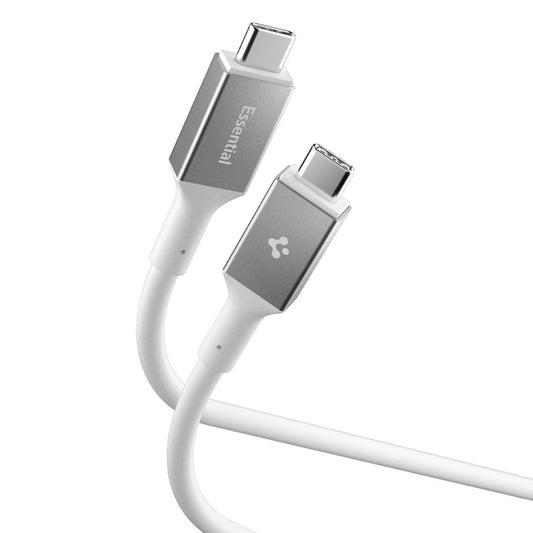 Dátový a nabíjací kábel USB-C - USB-C Spigen EB24015CC, 240W, 1.5m, Biela ACA10422