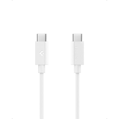 Dátový a nabíjací kábel USB-C - USB-C Spigen Essential, 60W, 1m, Biela ACA08717