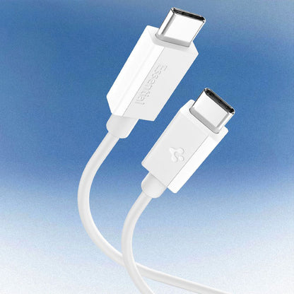 Dátový a nabíjací kábel USB-C - USB-C Spigen Essential, 60W, 1m, Biela ACA08717