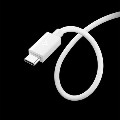Dátový a nabíjací kábel USB-C - USB-C Spigen Essential, 60W, 1m, Biela ACA08717