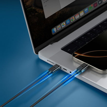 Dátový a nabíjací kábel USB-C - USB-C Spigen Essential, 60W, 1m, Čierny ACA08718