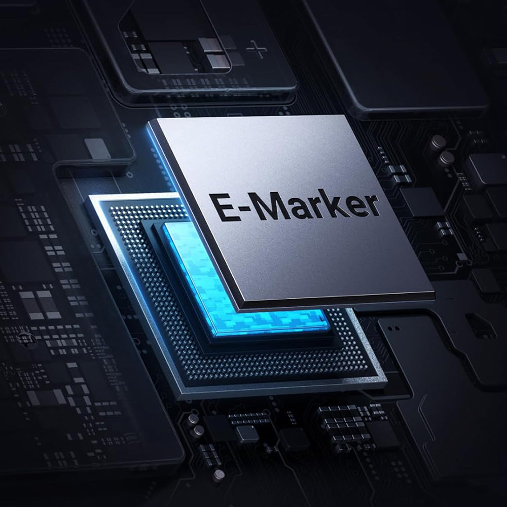 Dátový a nabíjací kábel USB-C - USB-C UGREEN 65866 Display, 240W, 1m, Sivý