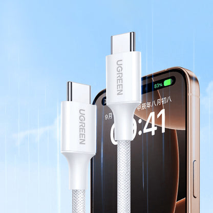 Dátový a nabíjací kábel USB-C - USB-C UGREEN L501, 60W, 2m, Sivý
