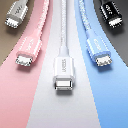 Dátový a nabíjací kábel USB-C - USB-C UGREEN L501, 60W, 2m, Sivý