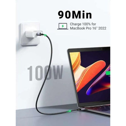 Dátový a nabíjací kábel USB-C - USB-C UGREEN L502, 100W, 1m, čierny
