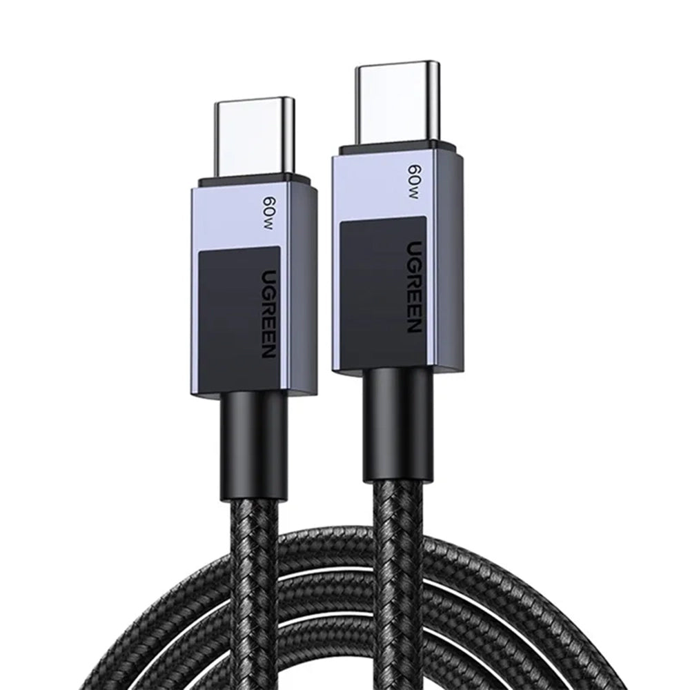 Dátový a nabíjací kábel USB-C - USB-C UGREEN L524, 60W, 1m, Sivý