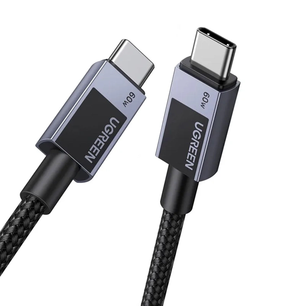 Dátový a nabíjací kábel USB-C - USB-C UGREEN L524, 60W, 1m, Sivý