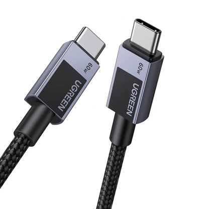 Dátový a nabíjací kábel USB-C - USB-C UGREEN L524, 60W, 1m, Sivý