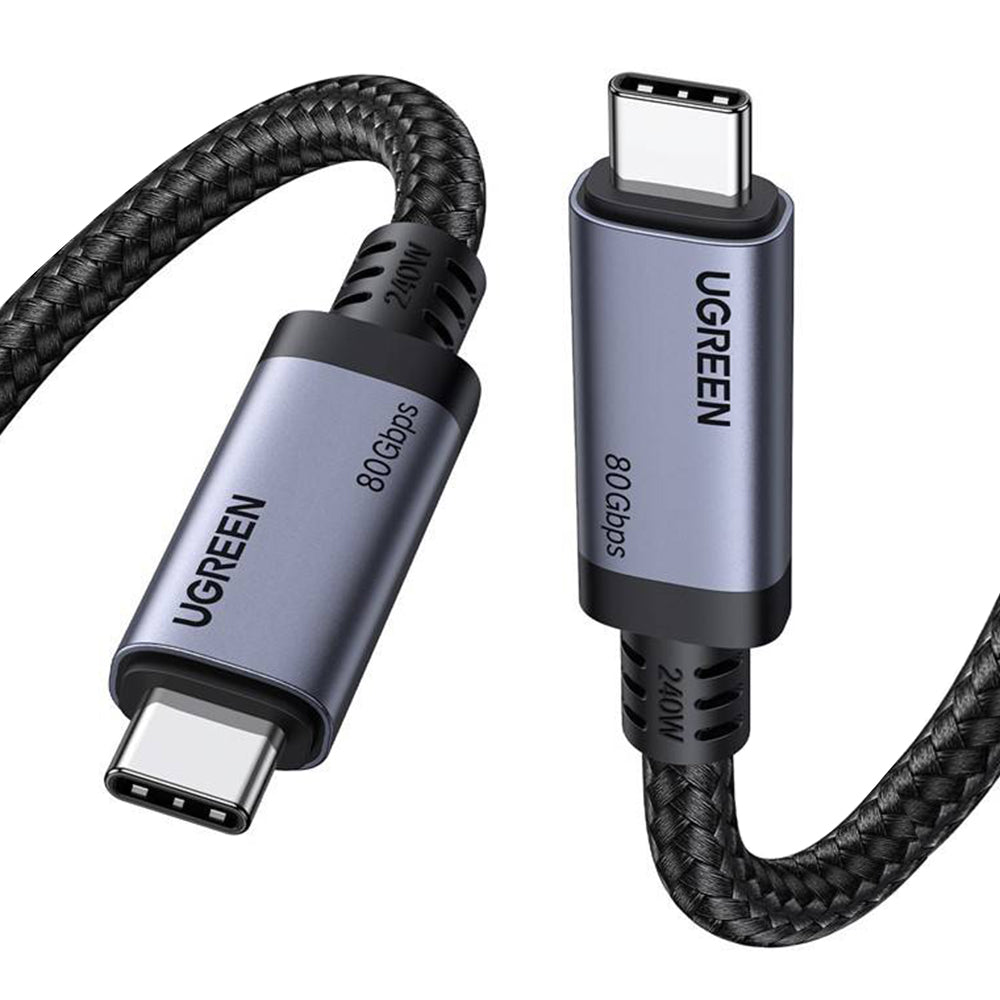 Dátový a nabíjací kábel USB-C - USB-C UGREEN L706 (65383), 240W, 1m, čierny