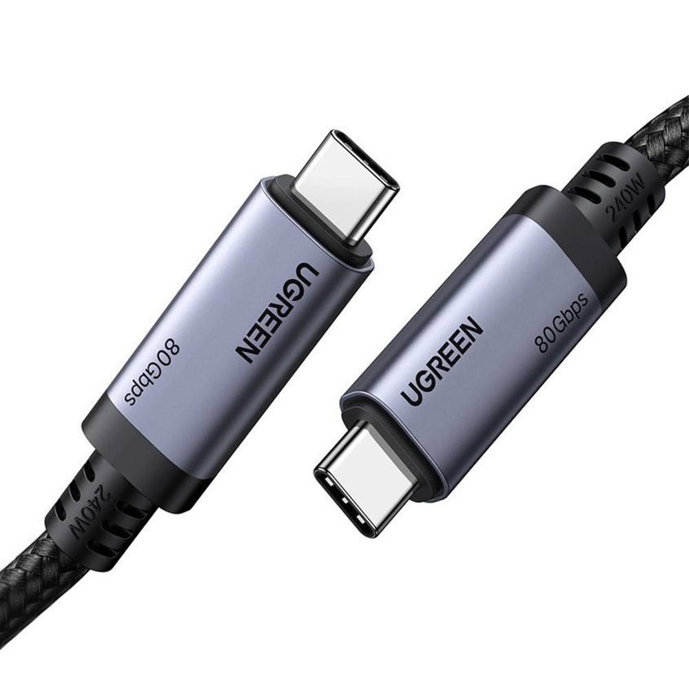 Dátový a nabíjací kábel USB-C - USB-C UGREEN L706 (65383), 240W, 1m, čierny