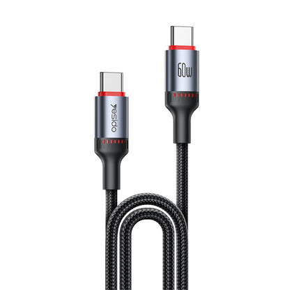 Dátový a nabíjací kábel USB-C - USB-C Yesido CA181, 60W, 1.2m, čierny