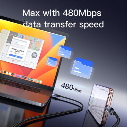 Dátový a nabíjací kábel USB-C - USB-C Yesido CA181, 60W, 1.2m, čierny