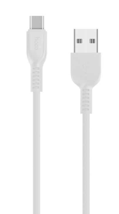Dátový a nabíjací kábel USB-A - USB-C HOCO Flash X20, 18W, 2m, Biela