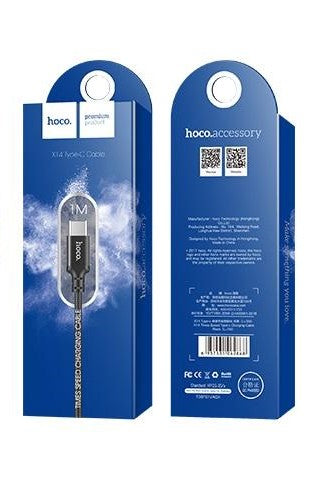 Dátový a nabíjací kábel USB-A - USB-C HOCO X14 Times, 18W, 2m, čierny
