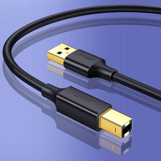 Tlačiarenský kábel UGREEN US135, USB-A - USB-B, 5m, Čierny