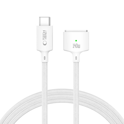 Nabíjací kábel Tech-Protect MMC01 Ultraboost, USB-C - MagSafe 3, 140W, 2m, biely