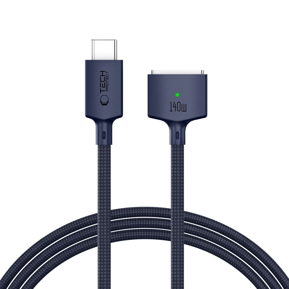 Nabíjací kábel Tech-Protect MMC01 Ultraboost, USB-C - MagSafe 3, 140W, 2m, námornícka modrá
