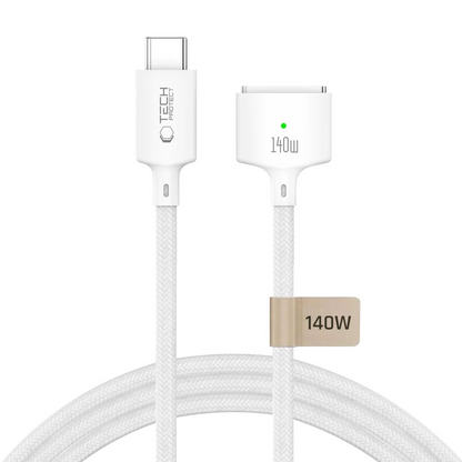 Nabíjací kábel Tech-Protect MMC01 Ultraboost, USB-C - MagSafe 3, 140W, 3m, biely
