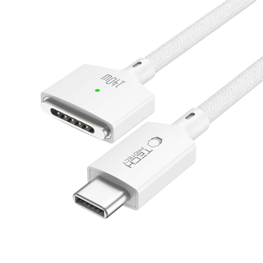 Nabíjací kábel Tech-Protect MMC01 Ultraboost, USB-C - MagSafe 3, 140W, 3m, biely