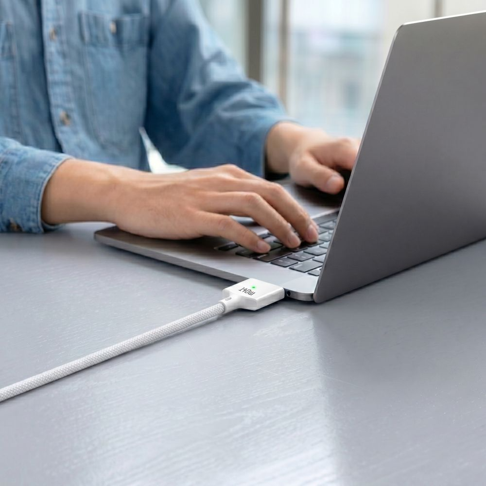 Nabíjací kábel Tech-Protect MMC01 Ultraboost, USB-C - MagSafe 3, 140W, 2m, biely