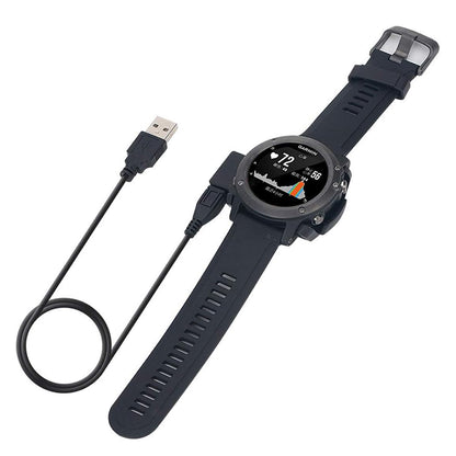 Techsuit TGC5 Charging Cable for Garmin Fenix 3 Sapphire / 3 HR / 3, USB-A, Black